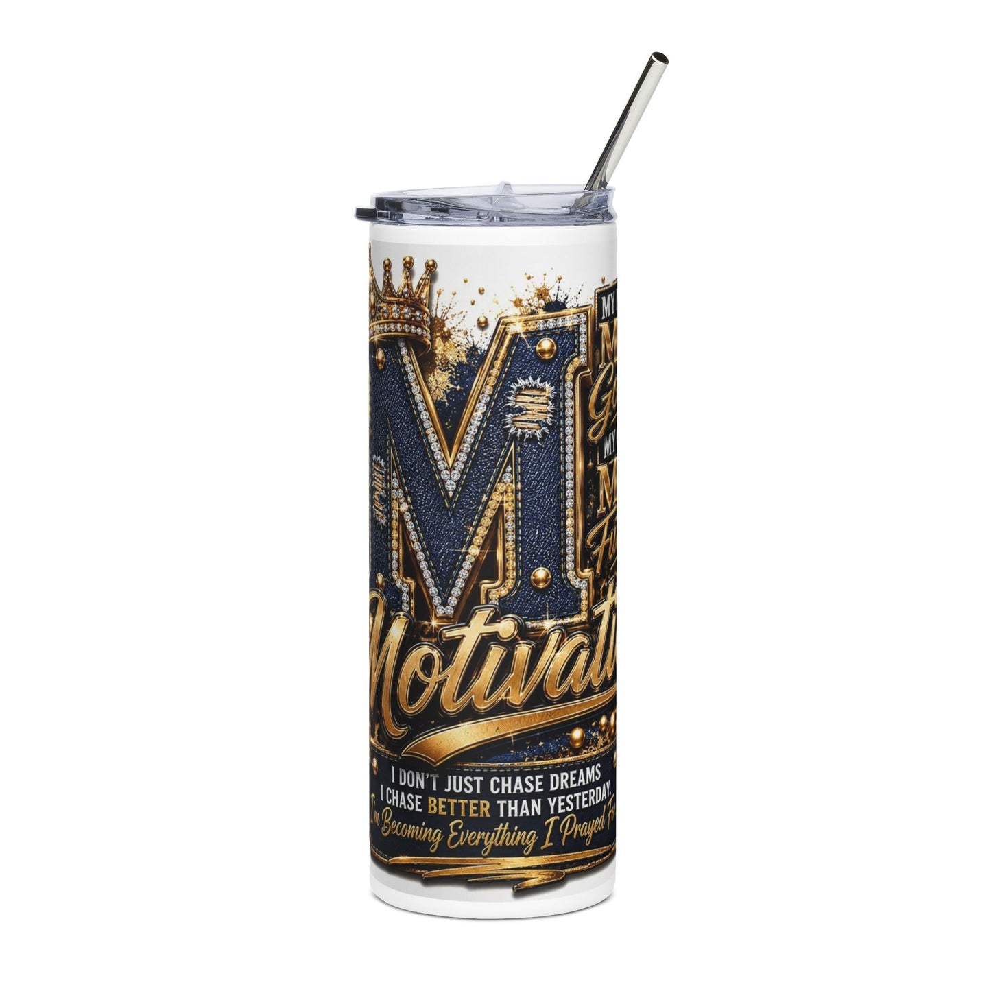 Motivated Mom 20oz Stainless Steel Tumbler – Inspirational 'I Don't Just Chase Dreams' Travel Cup