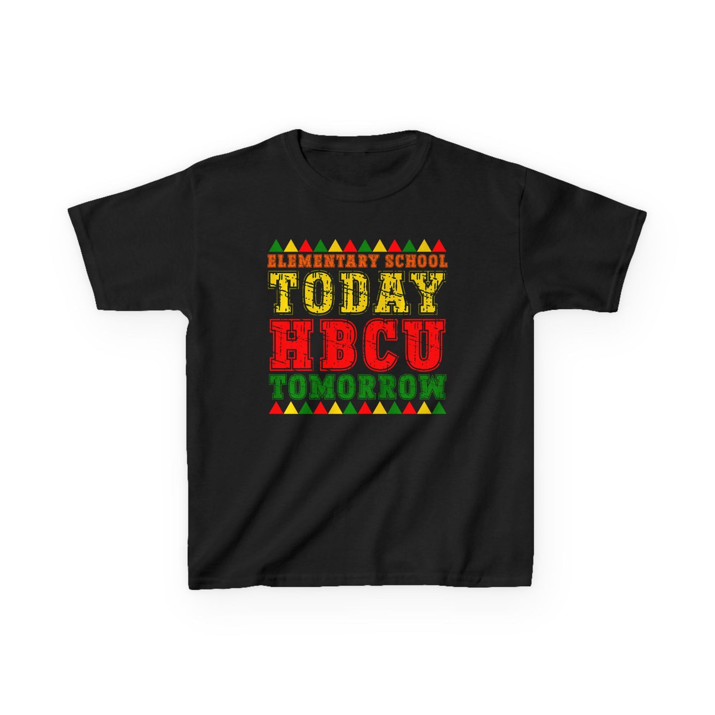 Kids Tee - "Elementary School Today, HBCU Tomorrow" Colorful Afrocentric Pride Shirt