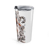 20oz Queen Tumbler — Black Woman on Throne with White Tiger Design