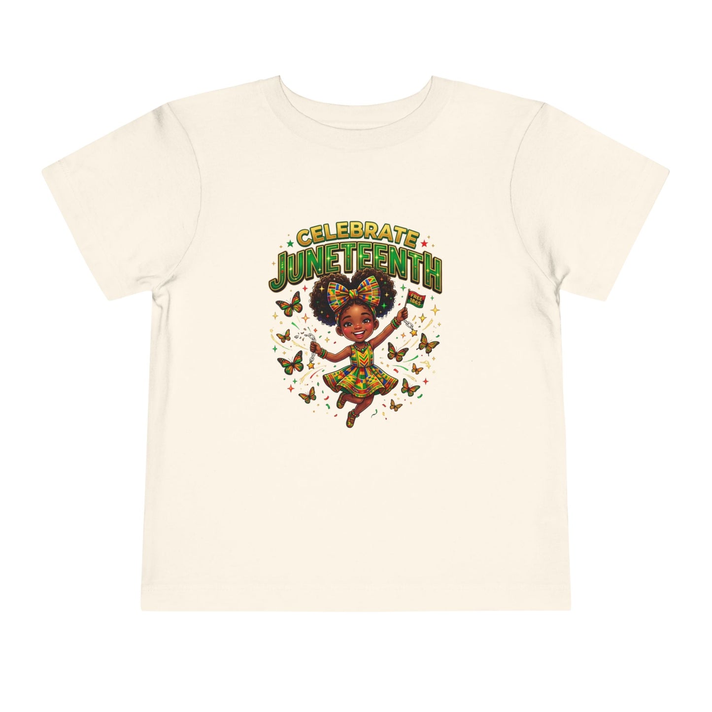 Juneteenth Toddler Tee — Celebrate Juneteenth Cute Girl Graphic