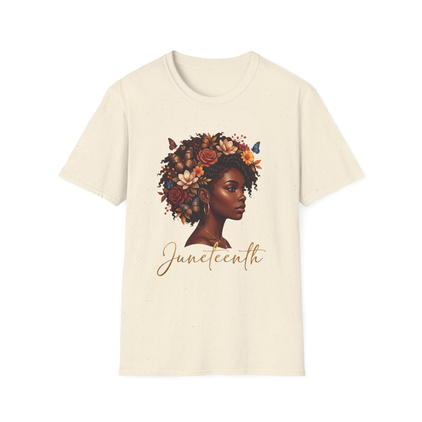 Juneteenth Floral Portrait T-Shirt