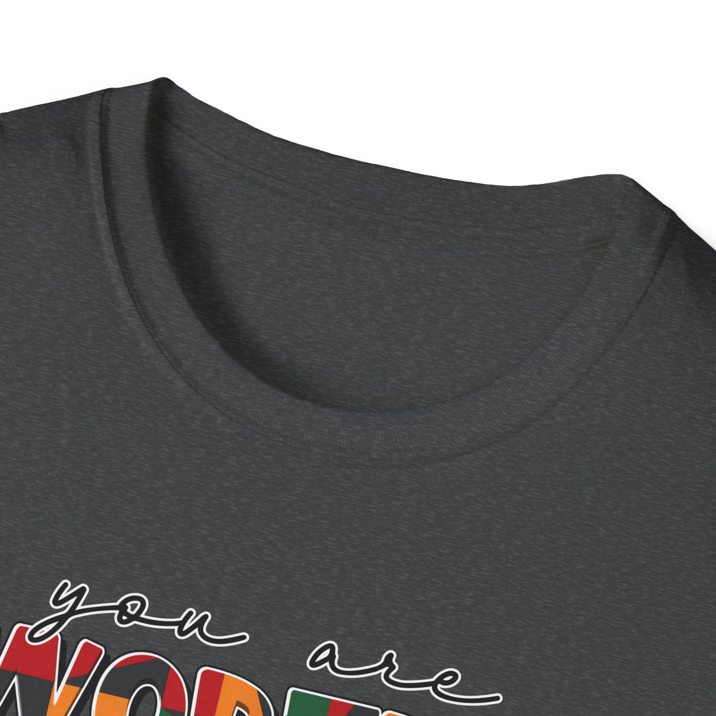 Inspirational Floral Typography T-Shirt — "You Are Worthy, Beautiful, Loved, Enough"