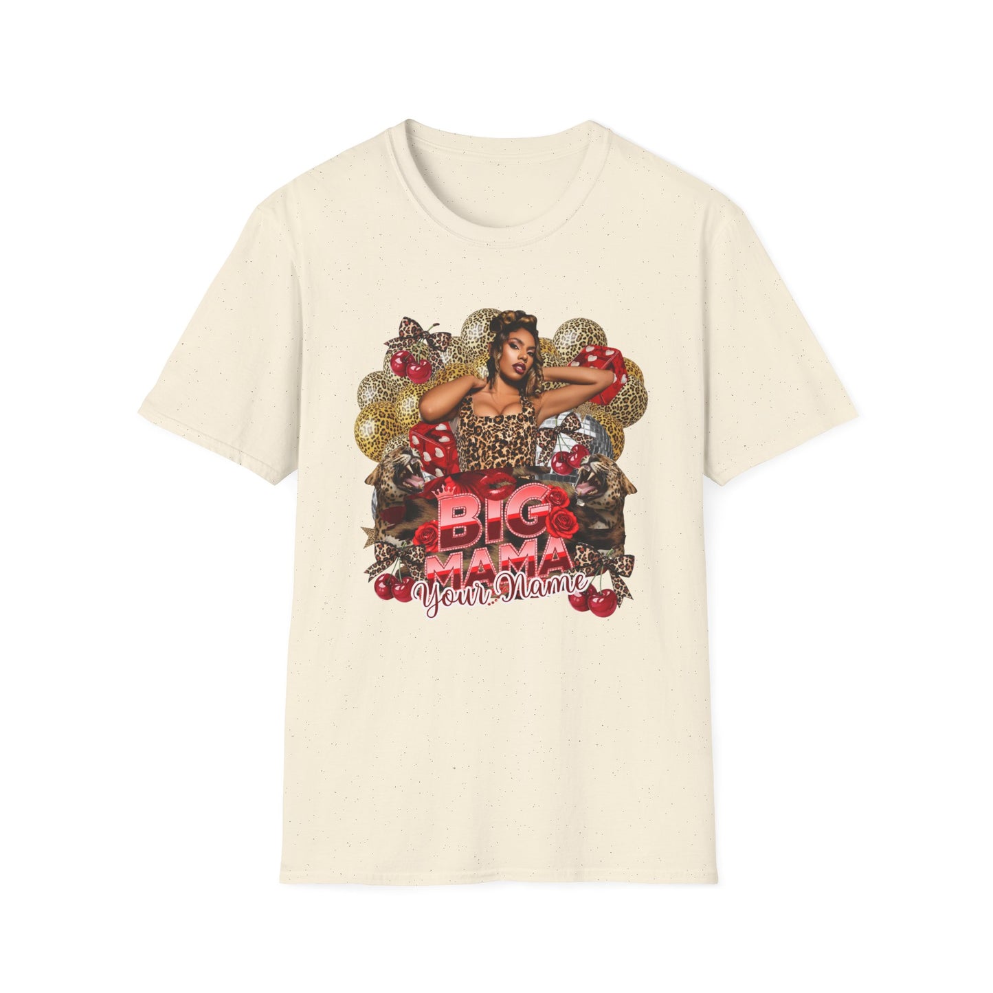 Big & Beautiful Leopard Pinup Custom Photo T-Shirt