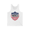 'Merica Shield Tank Top — Patriotic American Flag Sleeveless Shirt for 4th of July