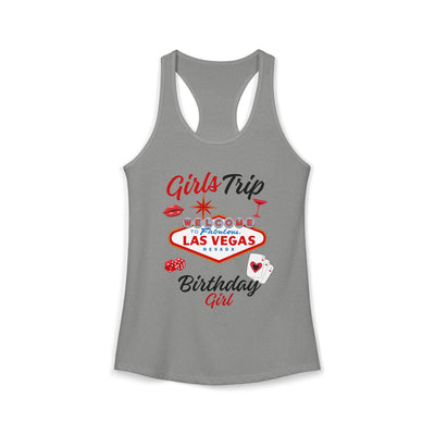 Vegas Girls Trip Birthday Girl Women's Ideal Racerback Tank