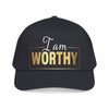 I Am Worthy Baseball Cap — Inspirational Embroidered Affirmation Hat