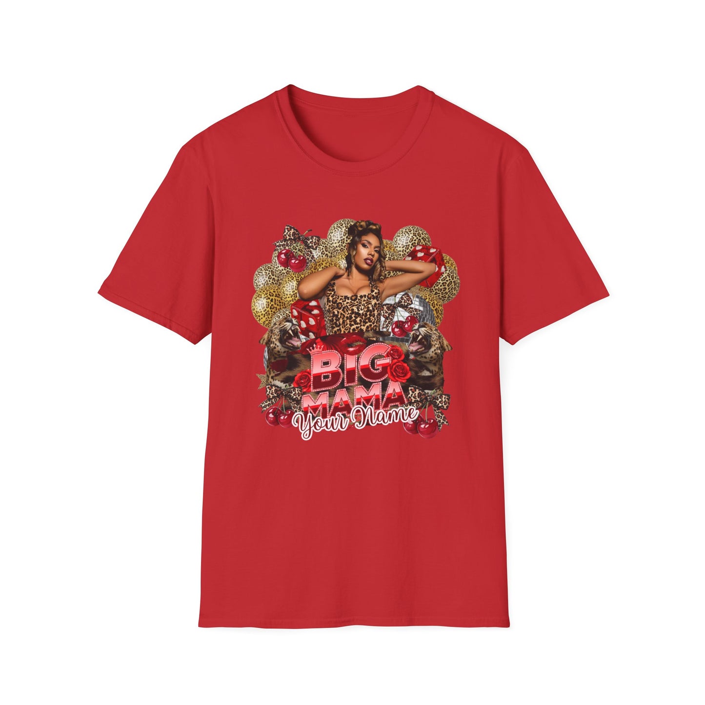 Big & Beautiful Leopard Pinup Custom Photo T-Shirt