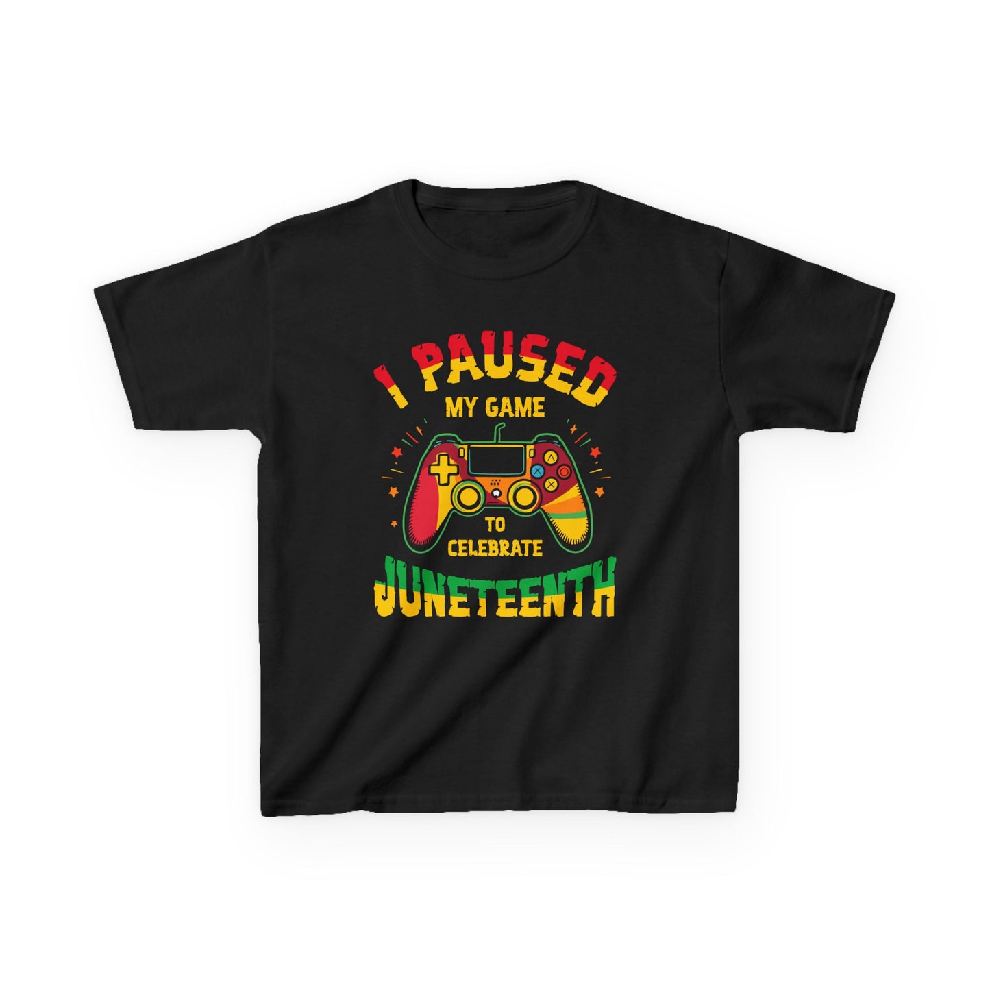 Kids Juneteenth Gaming T‑Shirt – "I Paused My Game to Celebrate Juneteenth"
