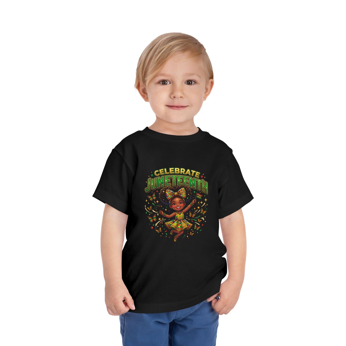Juneteenth Toddler Tee — Celebrate Juneteenth Cute Girl Graphic