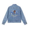 Denim Jacket — Birthday Queen Custom Photo Backprint with Blue Balloons