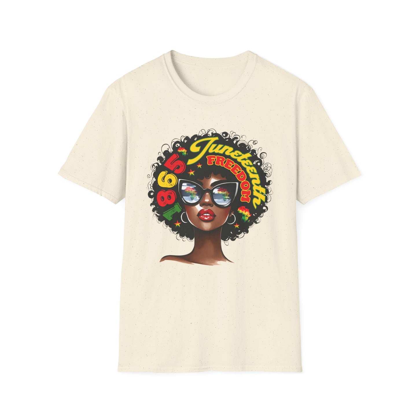 Juneteenth 1865 Afro Woman Graphic T-Shirt - Black History Celebration Tee