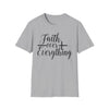 Faith Over Everything T-Shirt — Christian Inspirational Tee with Cross