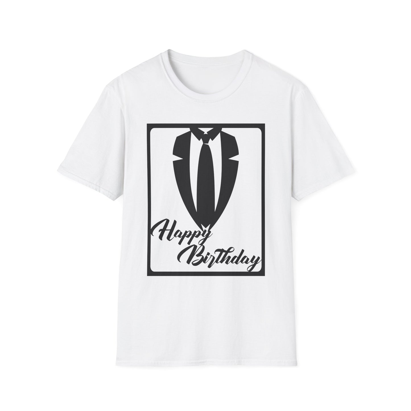 Tuxedo Birthday T-Shirt — 'Happy Birthday' Suit Graphic Tee