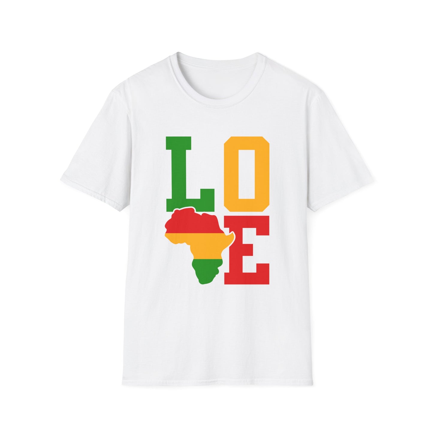 Africa Love T-Shirt — Rasta Colors Map LOVE Tee