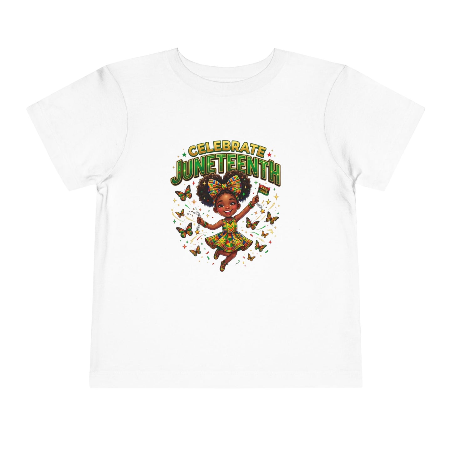 Juneteenth Toddler Tee — Celebrate Juneteenth Cute Girl Graphic