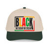 Black No Sugar No Cream Baseball Cap — Rasta Pride Mid-Profile Hat