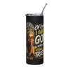 20oz Faith Tumbler — "I Talk To God" Praying Black Woman Stainless Steel Travel Cup