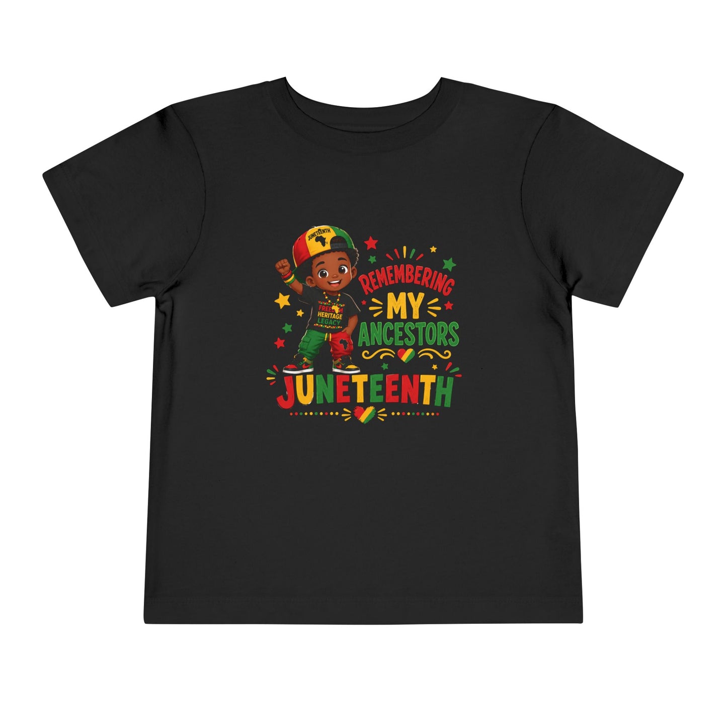 Juneteenth Toddler Tee – "Remembering My Ancestors" Celebration Shirt