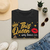 This Queen Was Born in October T-Shirt — Birthday Crown & Lip Print