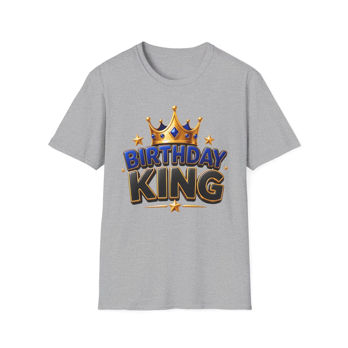 Birthday King T-Shirt — Crown Graphic Birthday Tee for Men