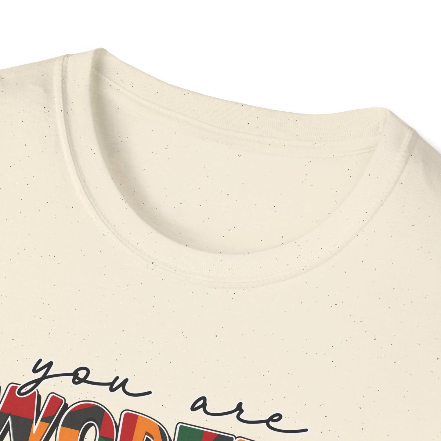 Inspirational Floral Typography T-Shirt — "You Are Worthy, Beautiful, Loved, Enough"