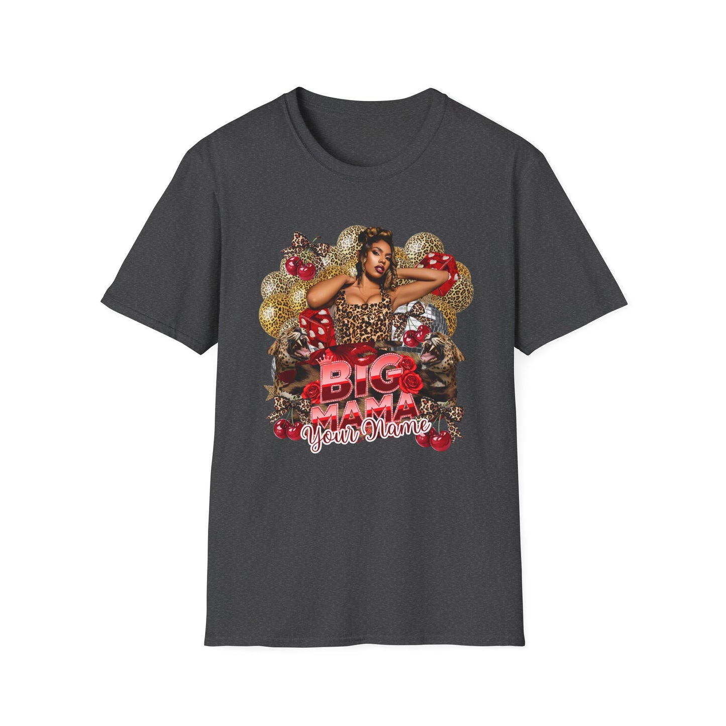 Big & Beautiful Leopard Pinup Custom Photo T-Shirt