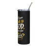 20oz Faith Tumbler — "I Talk To God" Praying Black Woman Stainless Steel Travel Cup