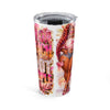 20oz Carnival Queen Tumbler - 'Hold On, Laugh, Live' Pink Glam Stainless Travel Cup