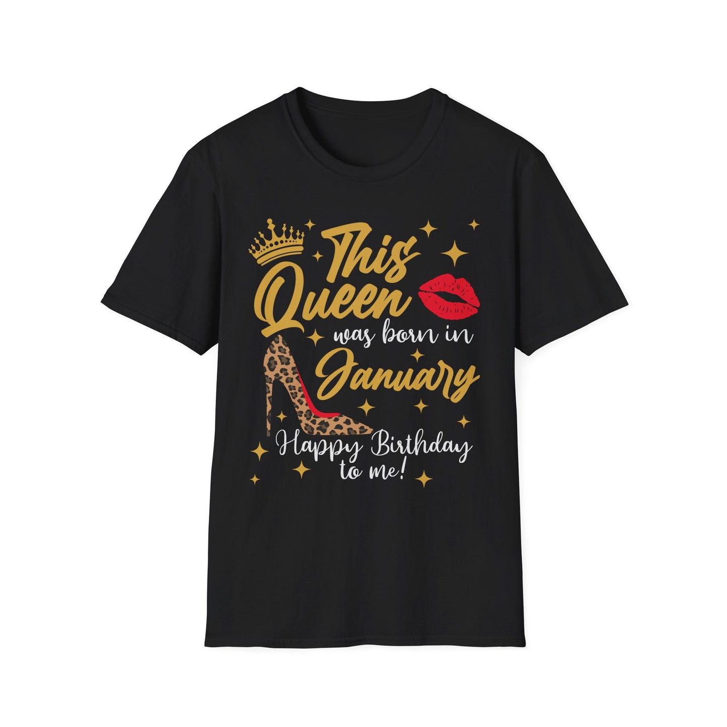 "This Queen Was Born in January" Gold Crown Design
