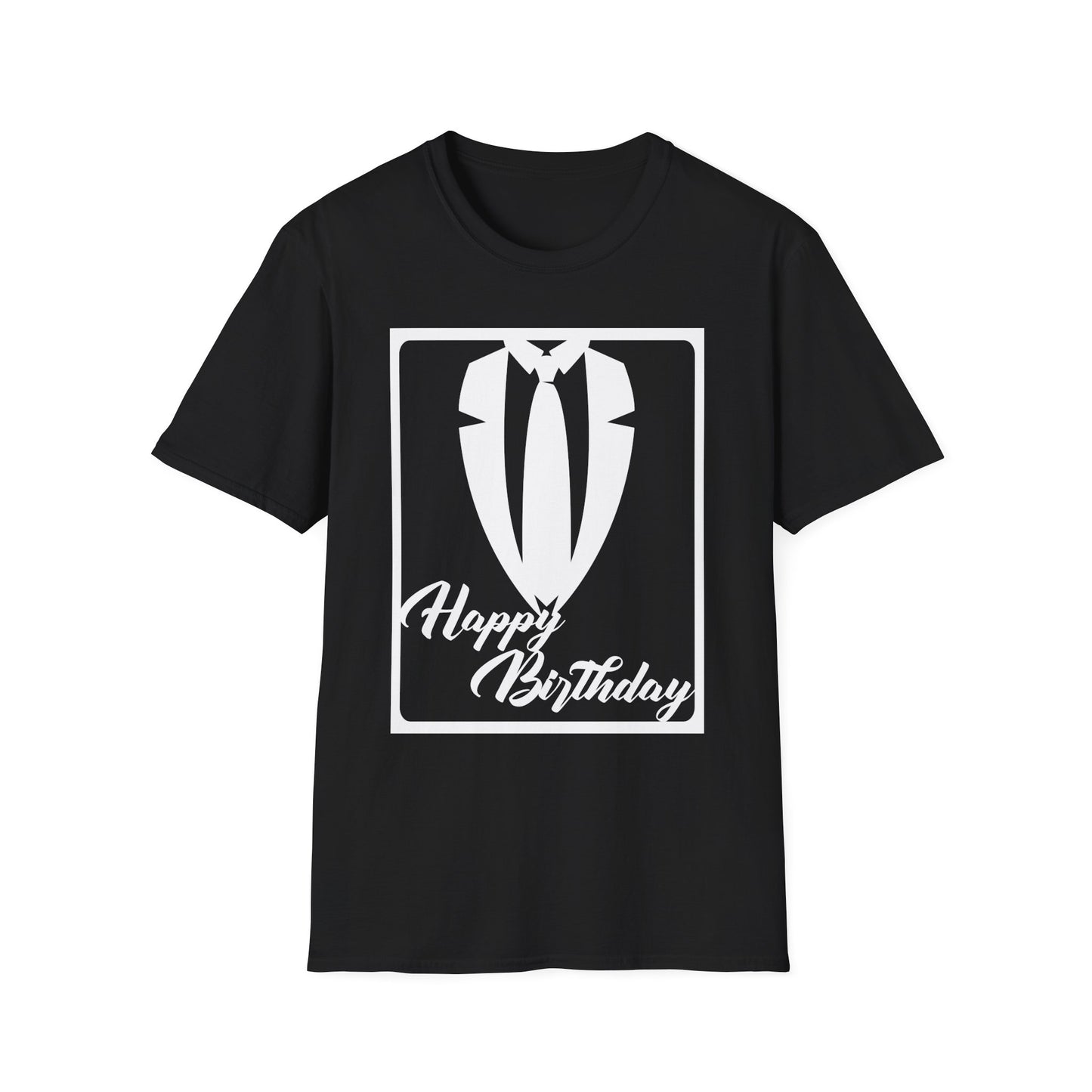 Tuxedo Birthday T-Shirt — 'Happy Birthday' Suit Graphic Tee
