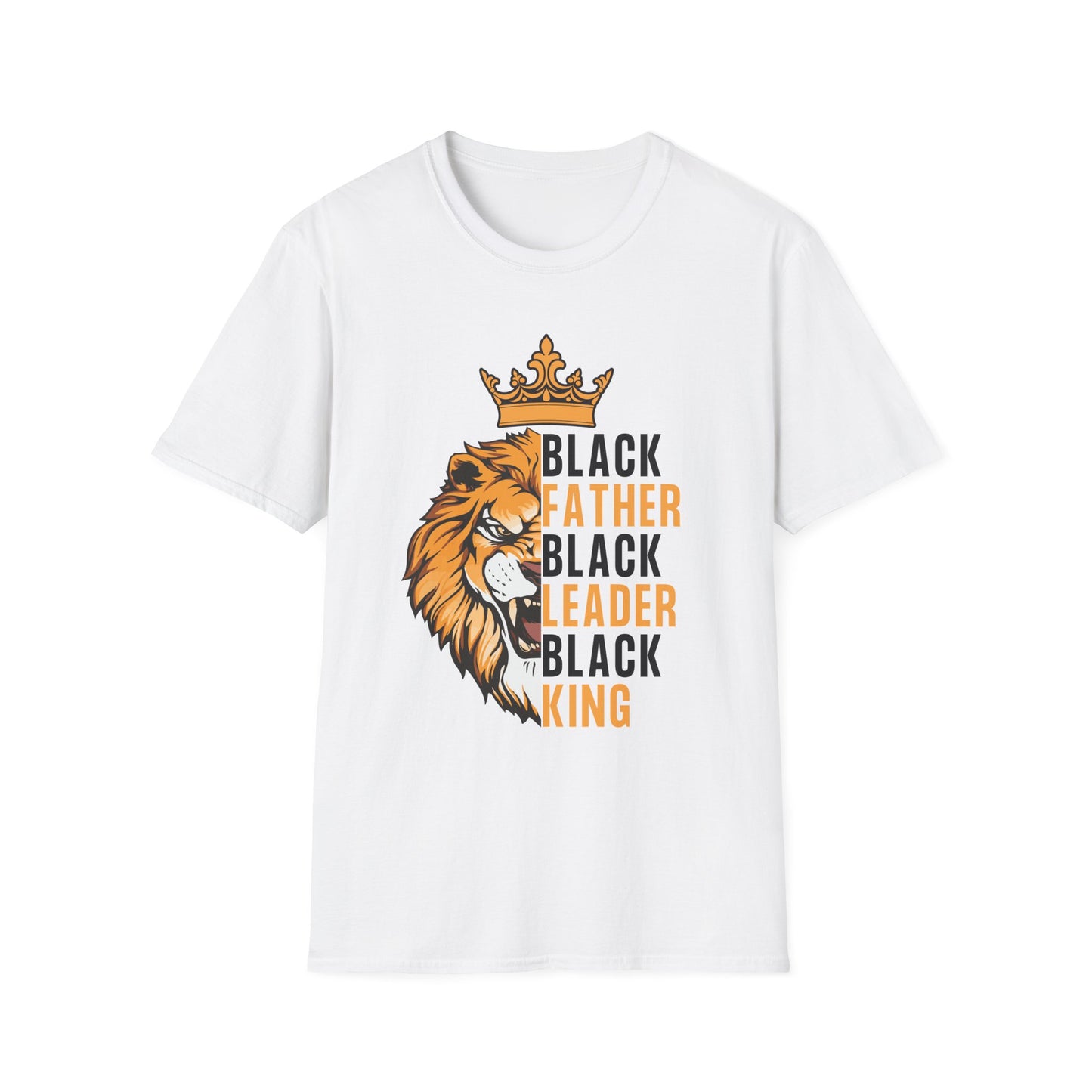 Black Father Black Leader Black King T-Shirt — Lion Crown Pride Tee