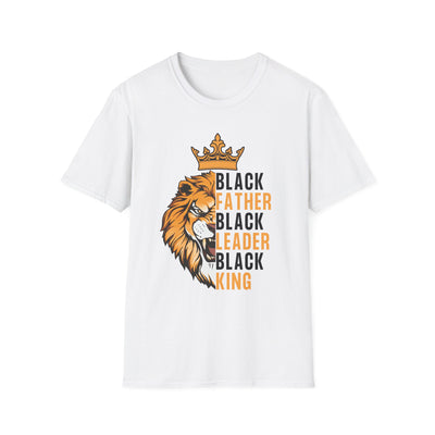 Black Father Black Leader Black King T-Shirt — Lion Crown Pride Tee