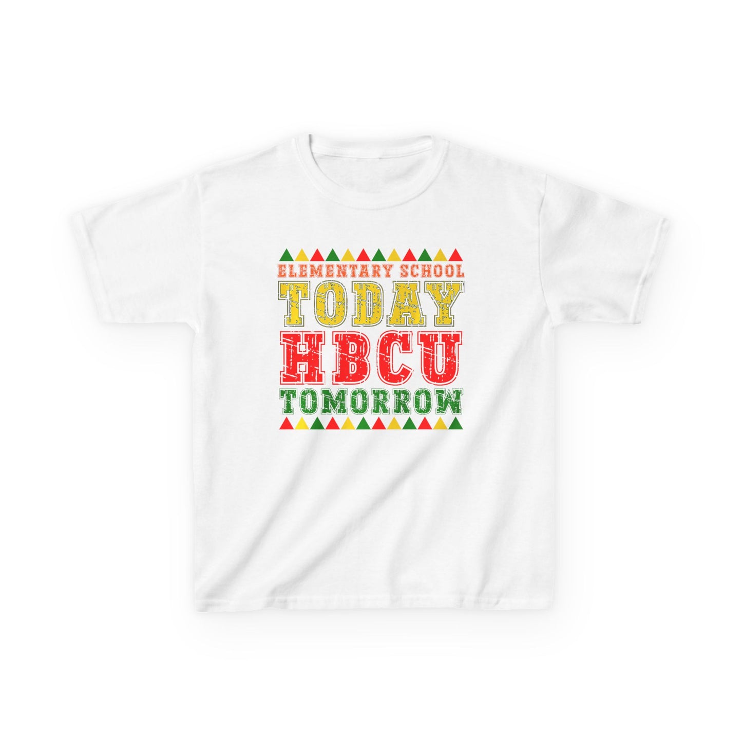 Kids Tee - "Elementary School Today, HBCU Tomorrow" Colorful Afrocentric Pride Shirt