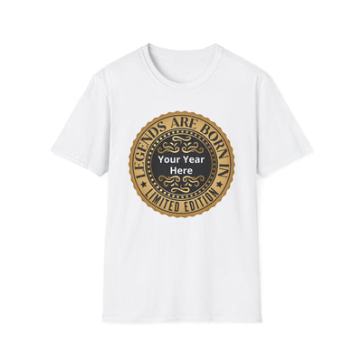 Legends Are Born In [Year] T-Shirt — Personalized Birthday Tee