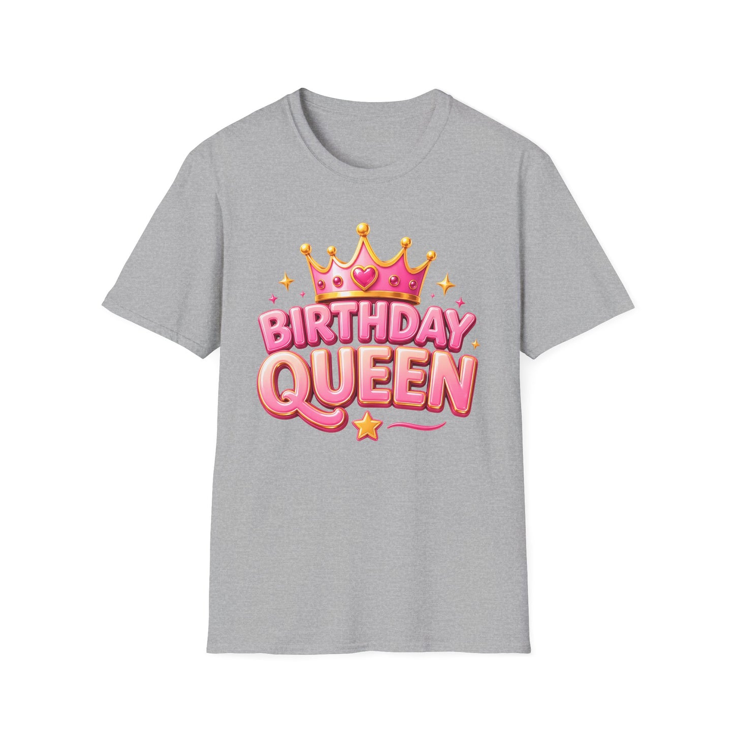 Birthday Queen T-Shirt — Pink Crown Celebration Tee