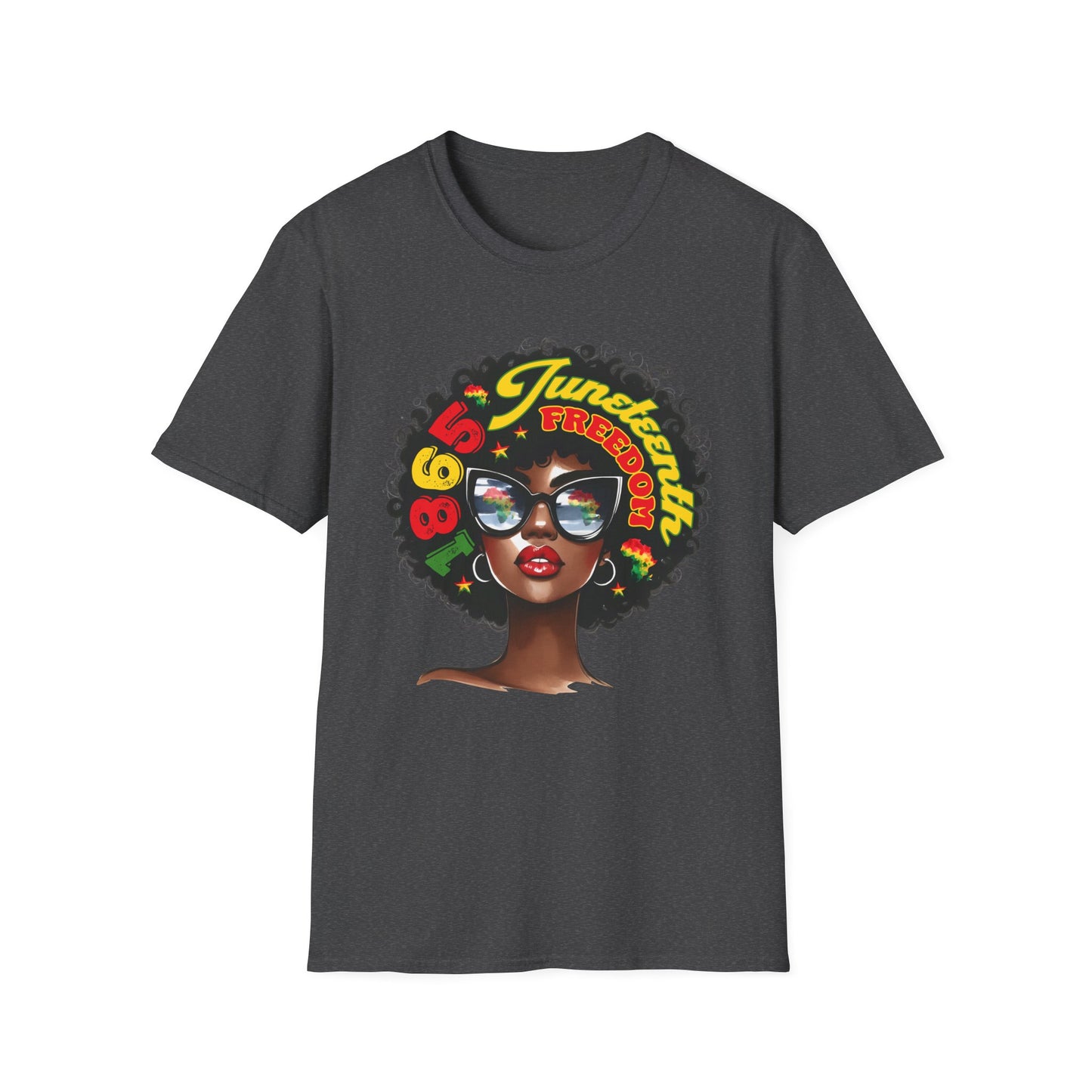 Juneteenth 1865 Afro Woman Graphic T-Shirt - Black History Celebration Tee