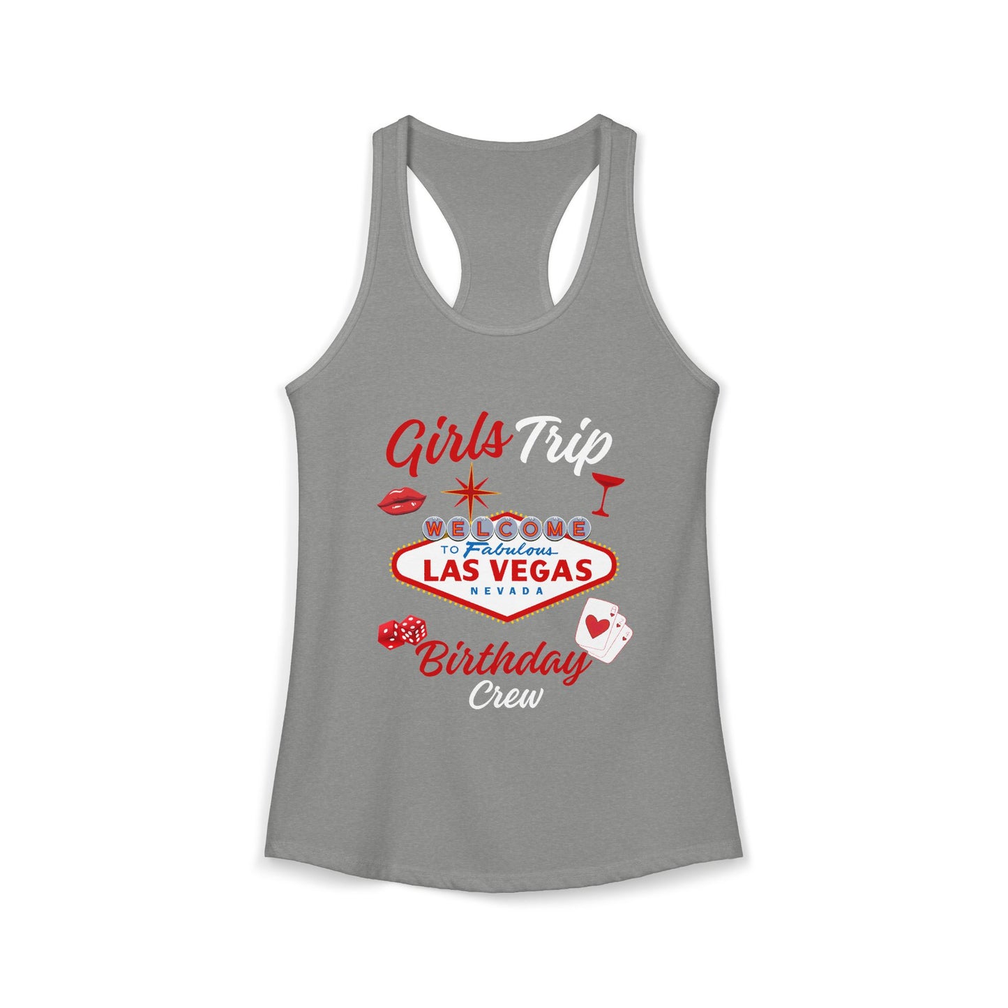 Vegas Girls Trip Birthday Crew Women's Ideal Racerback Tank