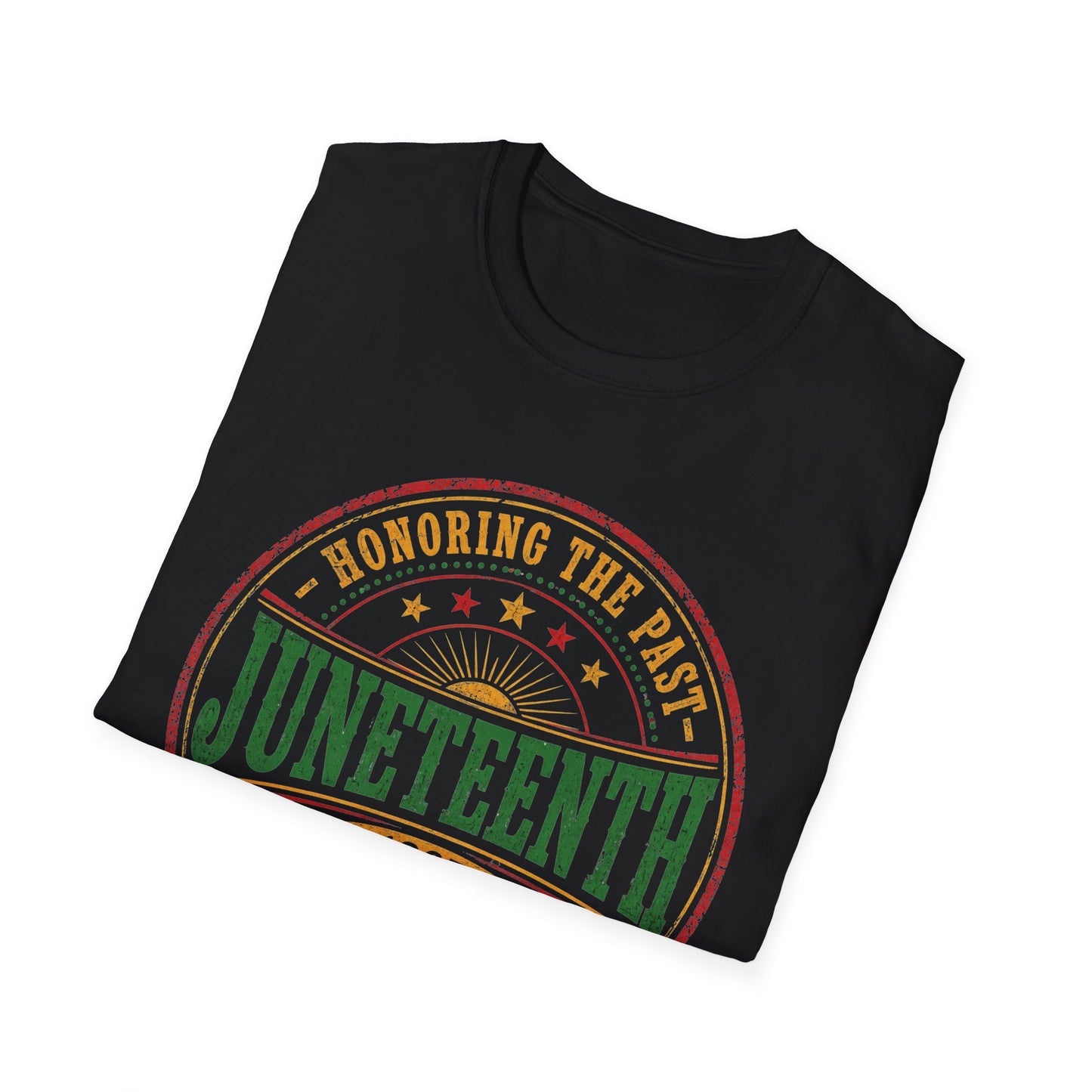 Juneteenth Celebration T-Shirt — "Honoring the Past, Celebrating Freedom" vintage seal