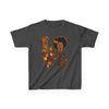 Kids Tee — Afro Love Graphic "LOVE" with Kente & Leopard Print