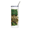 20oz Stainless Tumbler — "Self Love is the Best Love" Green Throne Queen Design