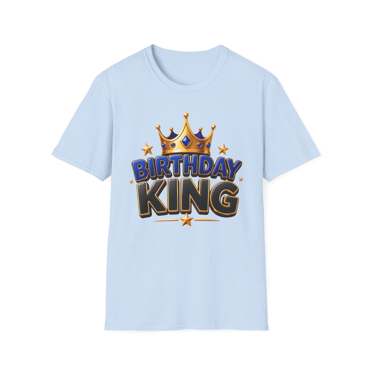 Birthday King T-Shirt — Crown Graphic Birthday Tee for Men