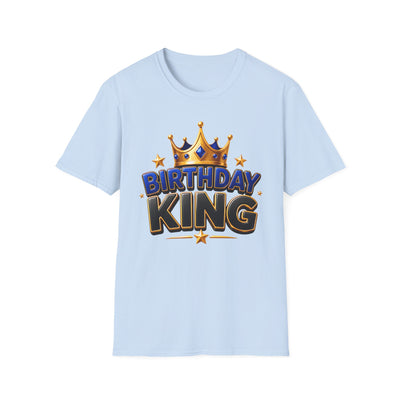 Birthday King T-Shirt — Crown Graphic Birthday Tee for Men
