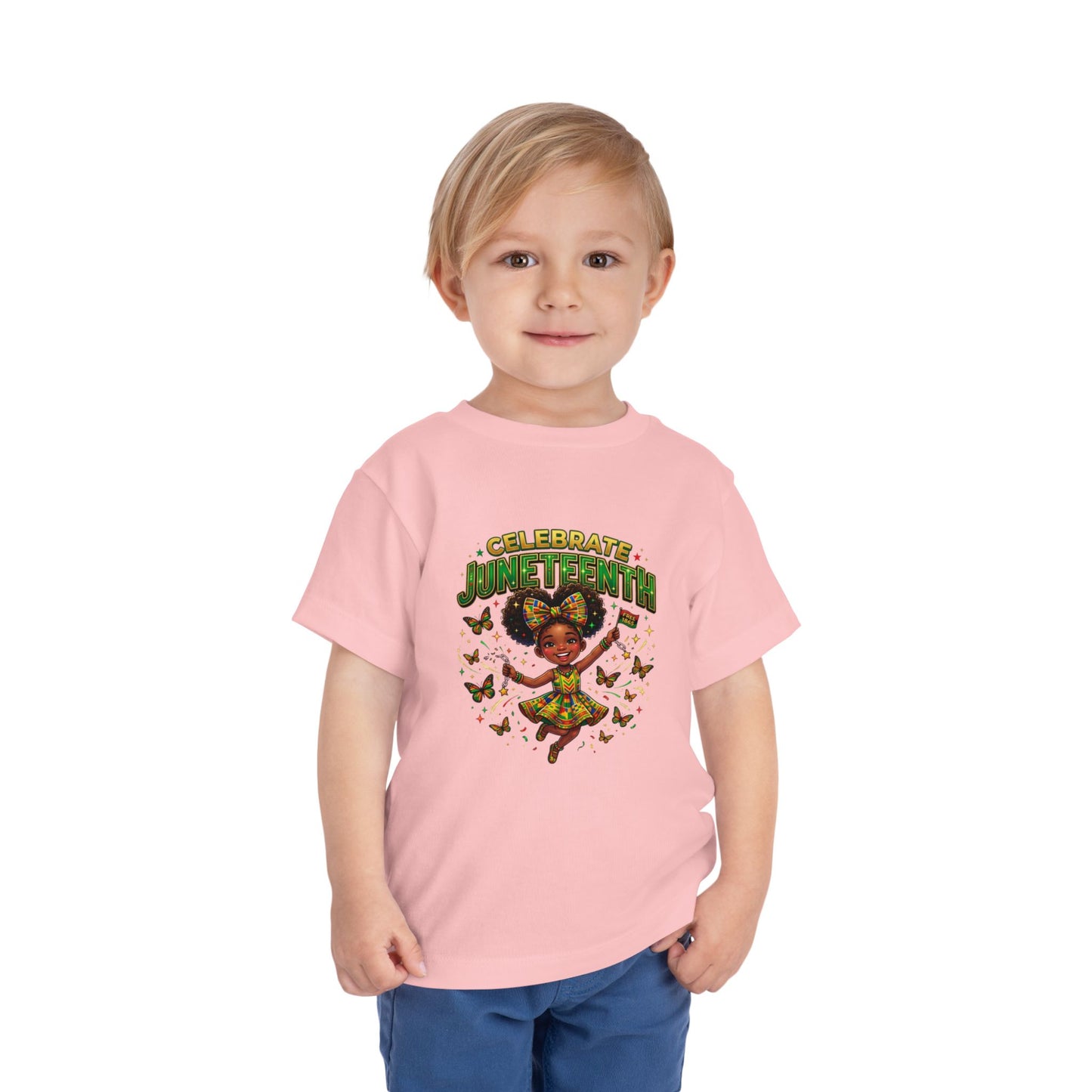 Juneteenth Toddler Tee — Celebrate Juneteenth Cute Girl Graphic
