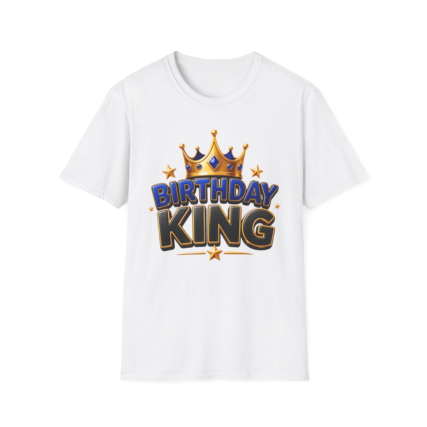Birthday King T-Shirt — Crown Graphic Birthday Tee for Men