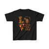 Kids Tee — Afro Love Graphic "LOVE" with Kente & Leopard Print