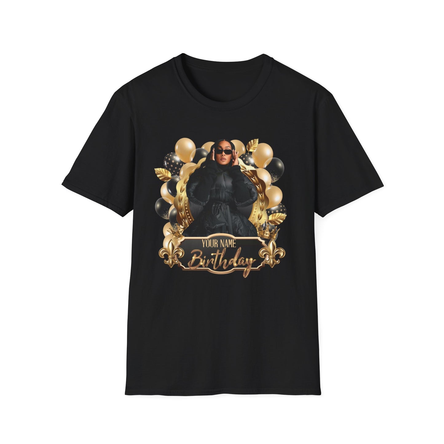 Custom Name & Photo Birthday T-Shirt