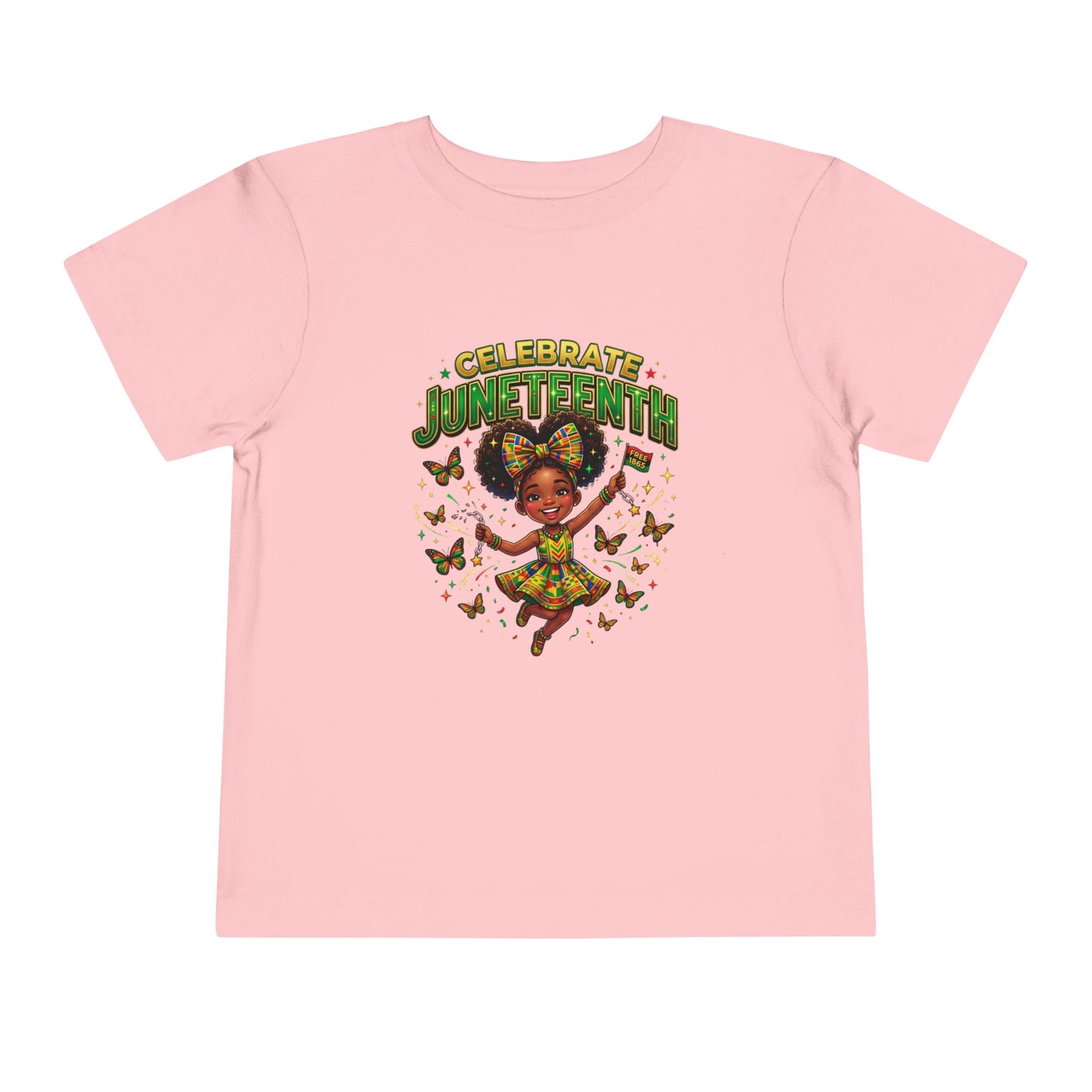 Juneteenth Toddler Tee — Celebrate Juneteenth Cute Girl Graphic