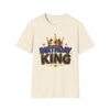 Birthday King T-Shirt — Crown Graphic Birthday Tee for Men