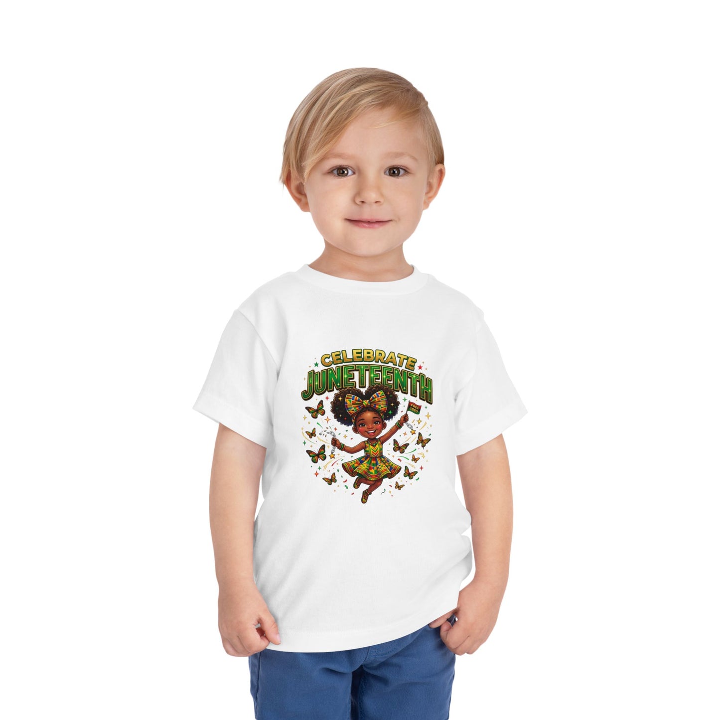 Juneteenth Toddler Tee — Celebrate Juneteenth Cute Girl Graphic