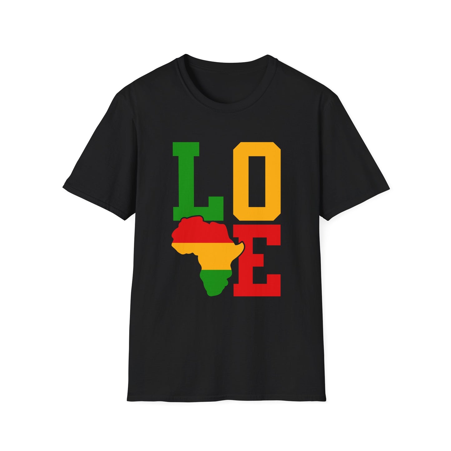 Africa Love T-Shirt — Rasta Colors Map LOVE Tee